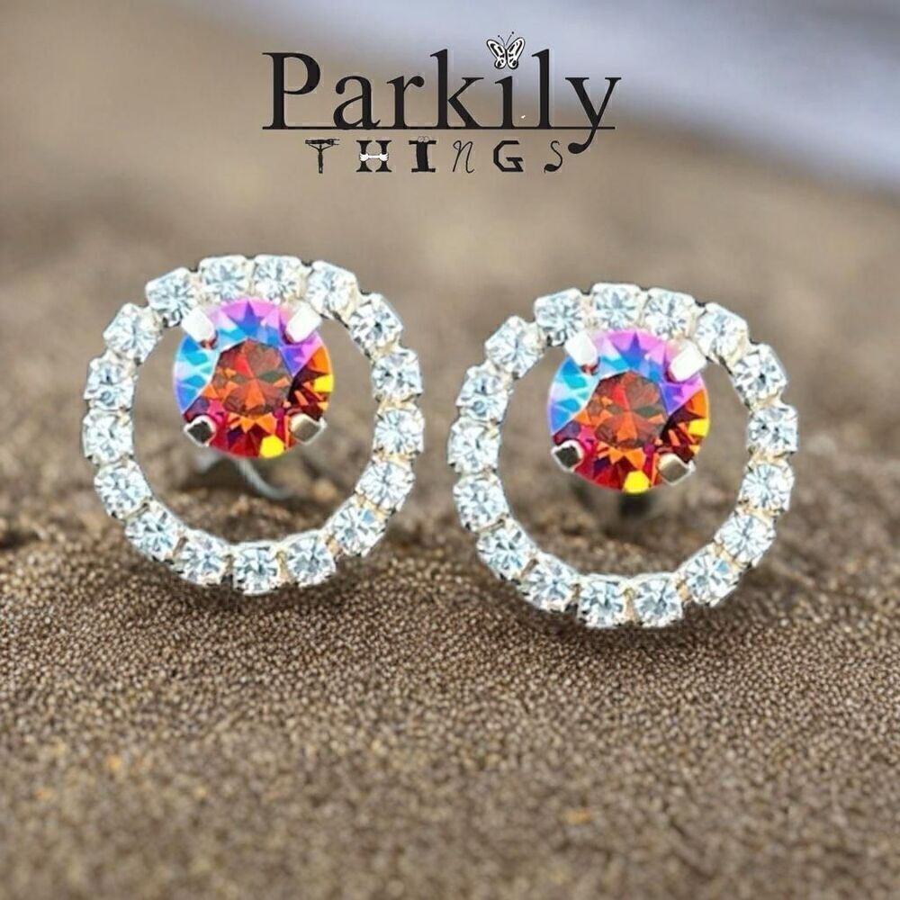 Handcrafted earrings with Swarovski crystal